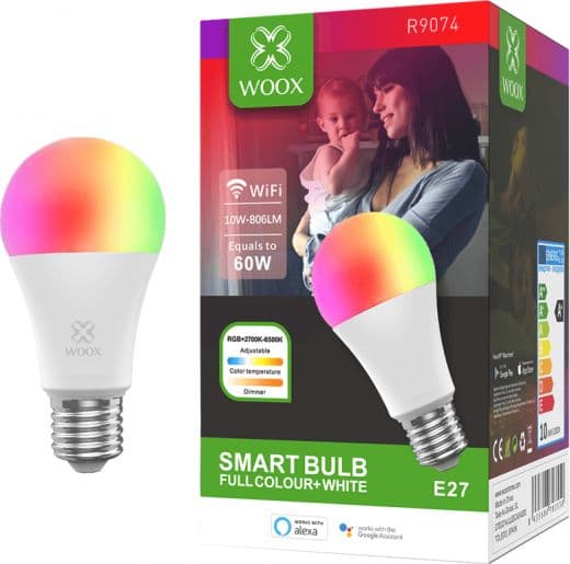 Woox SMART LED WI-FI VÄRIVALO POLTTIMO RGBW 10W E27 806LM