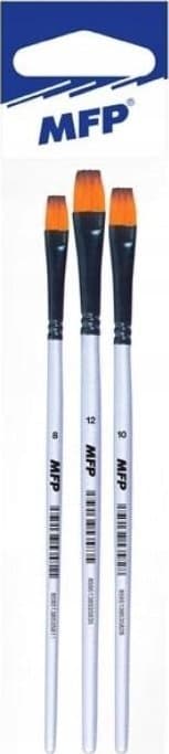 Syntetisk platt pensel storlek 8,10,12 3st