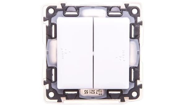 Legrand Valena Life dobbelt hermetisk te-krog IP44 10AX hvid (752155)