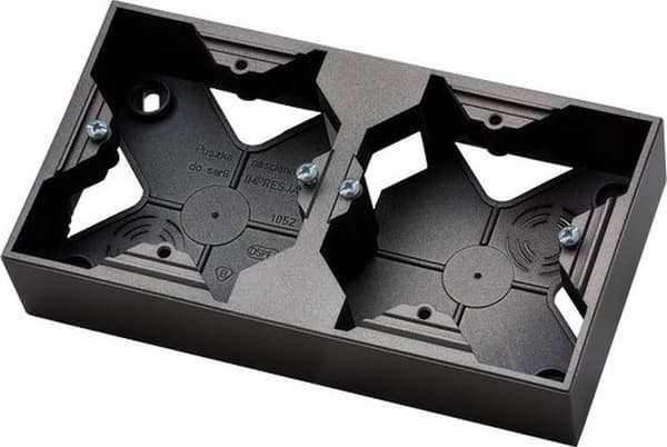 Ospel ARIA Installationsbox dubbel svart metallic PNP-2U/33