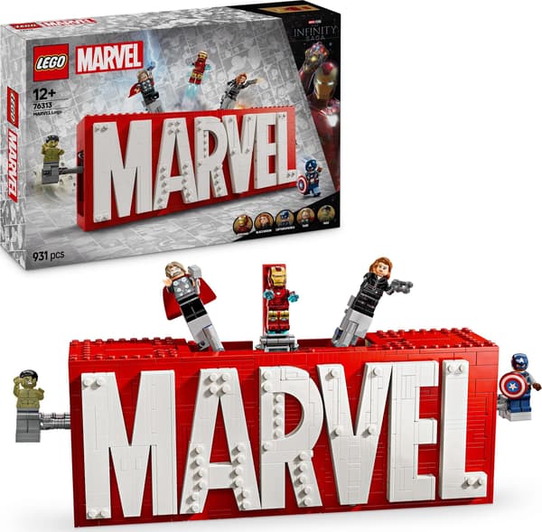 LEGO® Marvel MARVEL Logotyp & Minifigurer, 931 delar