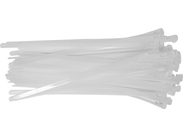 ÅTERLÖSBARA KABELBAND 7,6X250MM 50ST VIT