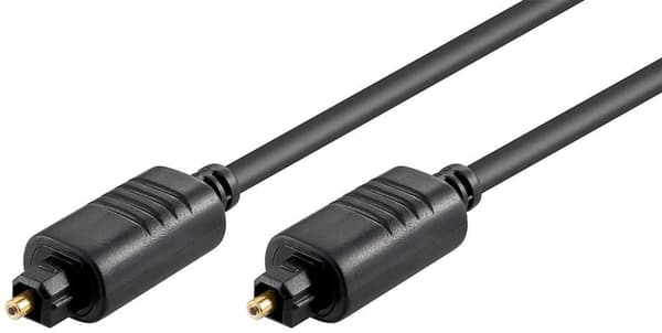 MicroConnect toslink M-M 2m Sort TOSLINK, 2 m, Sort