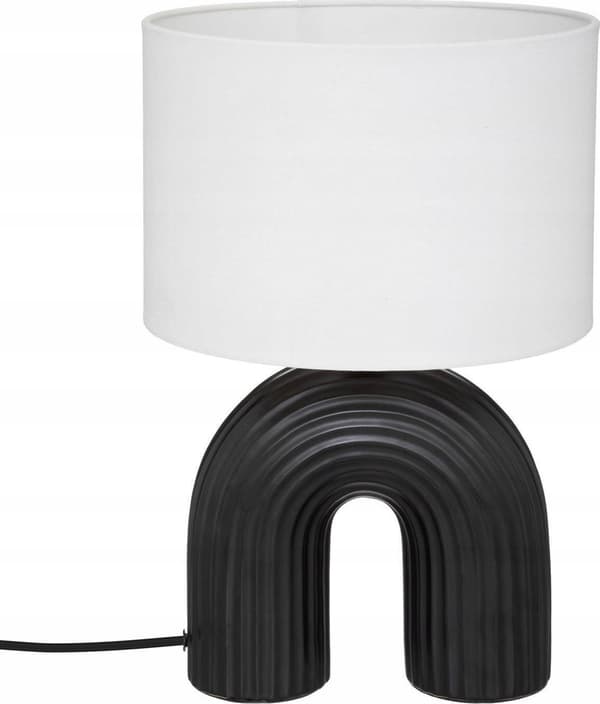 Atmosphera Lampa med Eidel lampskärm och keramisk bas, 40,5 cm