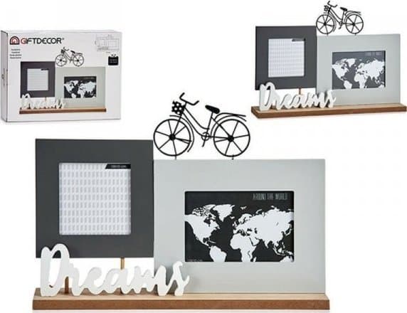 Fotoram Dreams Svart Grå Vit Trä (37,5 x 6 x 26,5 cm)