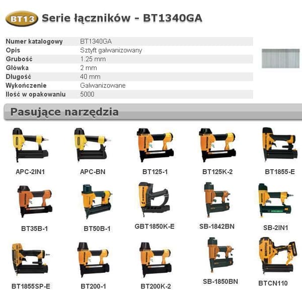 BOSTITCH STICKS BT13 40mm 5000 stk