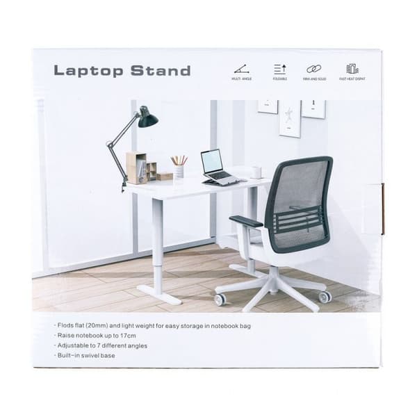 Bærbar computerstander Q-Connect 25.5x28x2.2cm sort