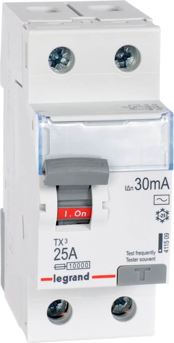 Legrand Fejlstrømsafbryder 2P 25A 0,03A type AC P302 (411509)