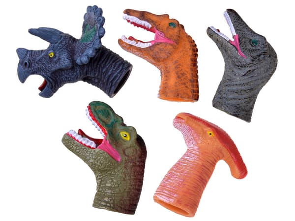Dinosaur fingerdukker gummifigurer 5 stk ZA4333