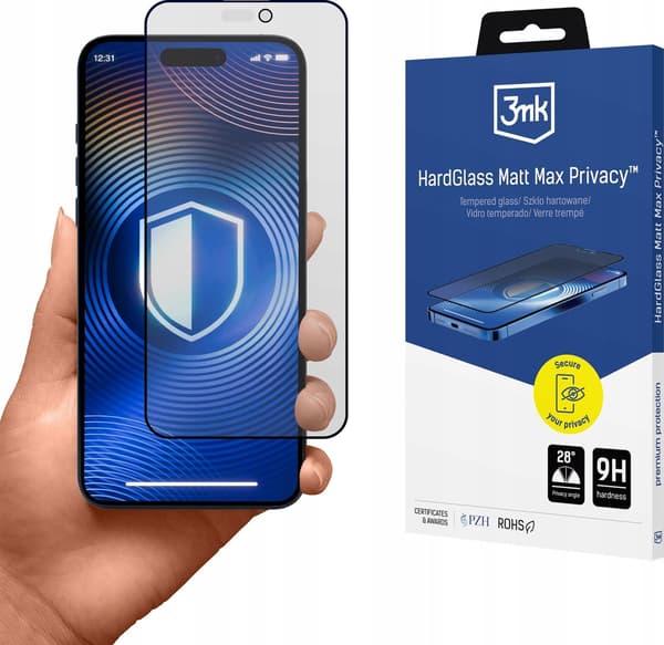 3MK HardGlass Matt Max Privacy iPhone 14 Pro