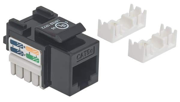 Intellinet 210416 Keystone-modul RJ45 UTP Cat5e Punch-Down svart