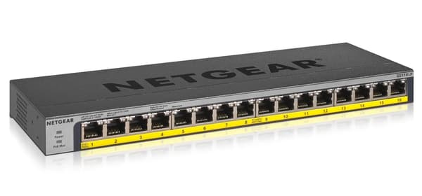 Switch Netgear GS116LP-100EUS Svart RJ-45 x 16