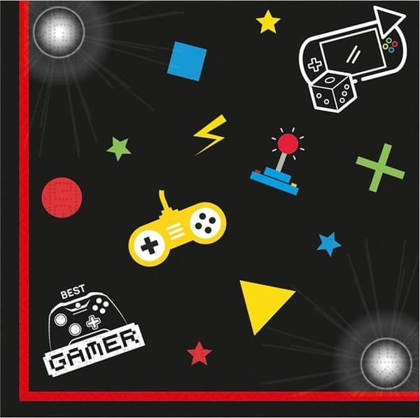 GoDan Papirservietter Gaming Party 33x33cm 20stk