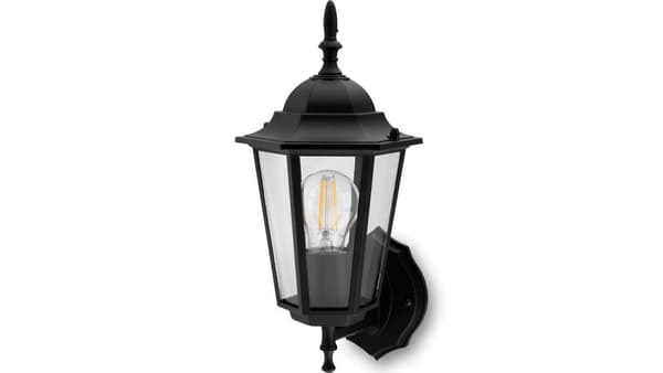 Ulkoseinävalaisin E27 LANTERN UP Musta BELLIS LUMILED