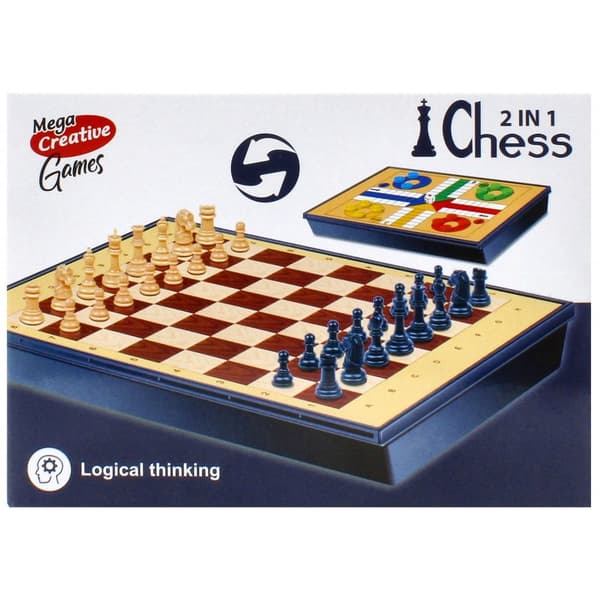 SCHACKSPEL 2IN1 17X12X3 MC PUD 60/120