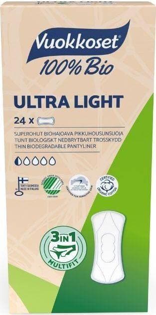 Vuokkoset Vuokkoset 100% BIO Hygieniska bindor Ultra Lätt 24 st