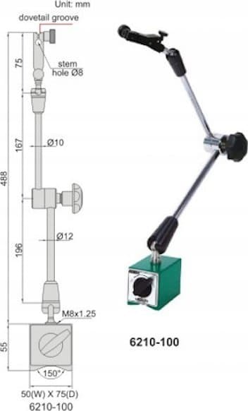 Insize MAGNEETTIJALUSTA L=500