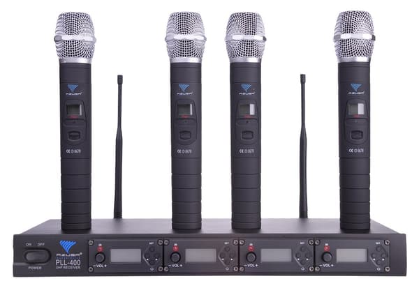 PLL-400 UHF-mikrofon 4 kanaler (4 handmikrofoner)