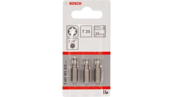 Bosch 3 kpl. Ruuvikärjet T25 XH 25mm