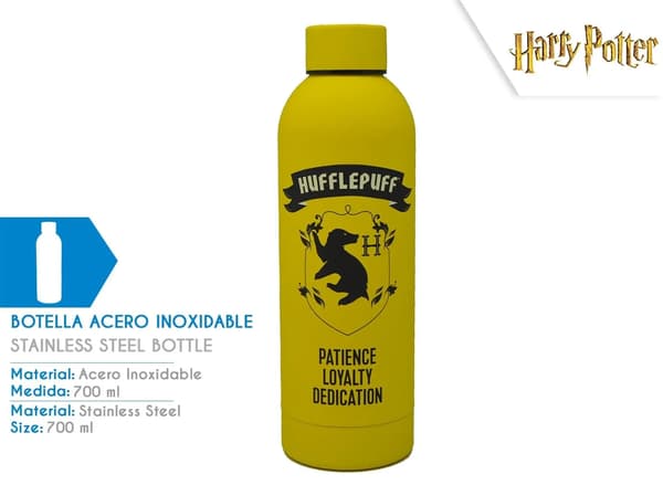 Harry Potter Hufflepuff ruostumattomasta teräksestä valmistettu pullo 700ml