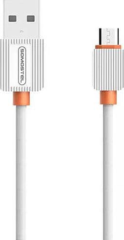 Kabel USB Somostel USB-A - microUSB 1 m Vit (26581)