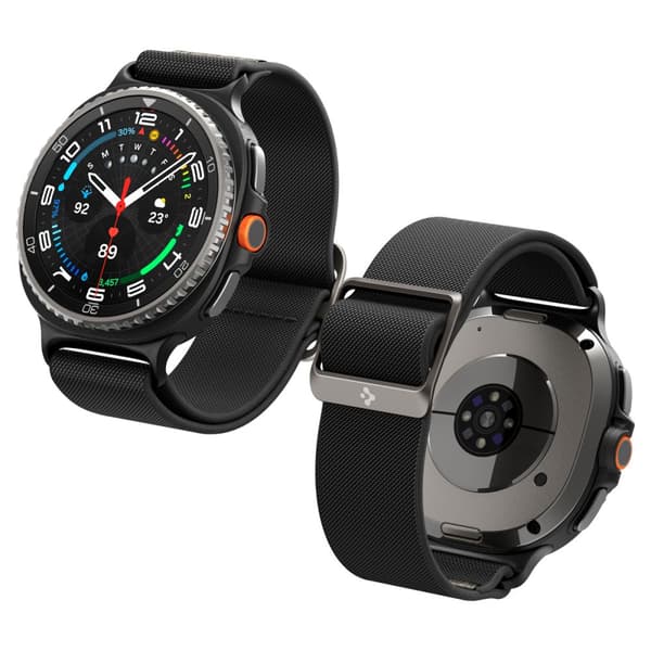 Spigen Lite Fit -ranneke, musta - Samsung Galaxy Watch 8 46mm/44mm/40mm
