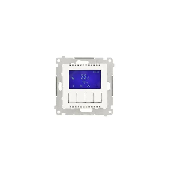 Simon 54 Programmerbar termostat med display med extern temperatursensor utan sond (modul) 16A 230V svart DETD1A.01/49