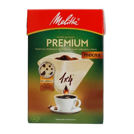 Melitta - Kaffefiltre 1x4 - Gourmet Intense - 80 stk.