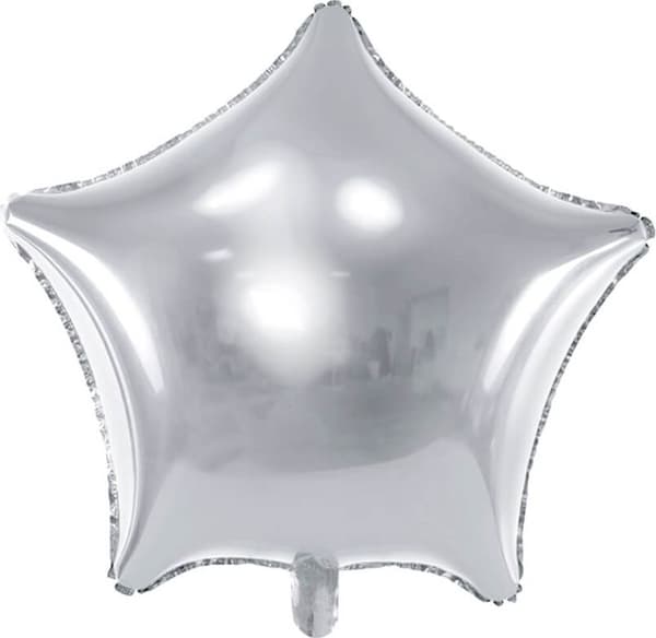 Party Deco Folieballon Stjerne Sølv - 48 cm - 1 stk universal