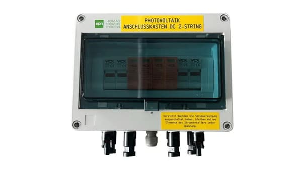Kytkentäkaappi aurinkosähköliitäntä 2-merkkijono DC2S2P