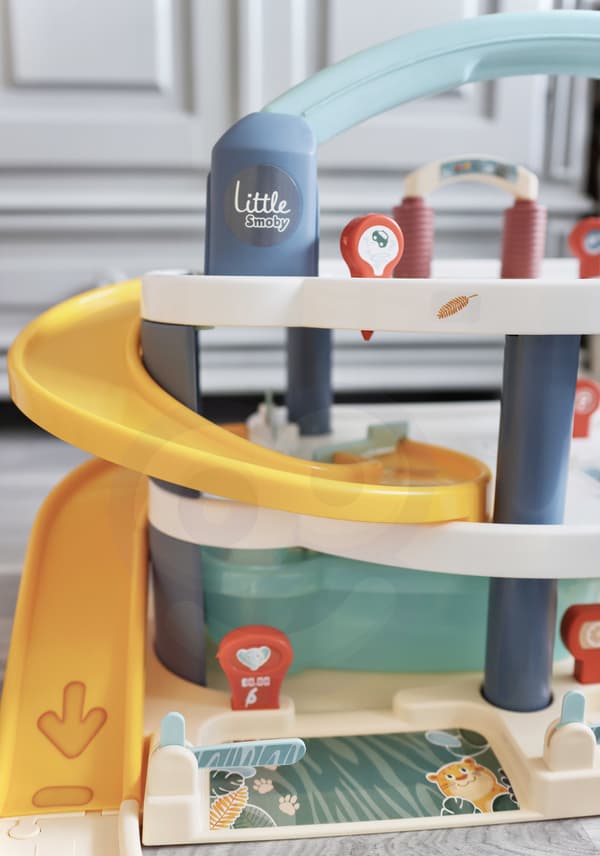 SMOBY Little Maxi Garage Legetøjsbil Vroom Planet