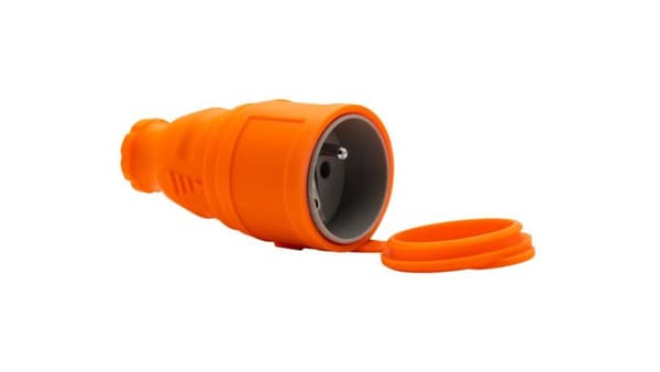 GUMMISTIKKONTAKT NOVA 230V 16A IP44 orange