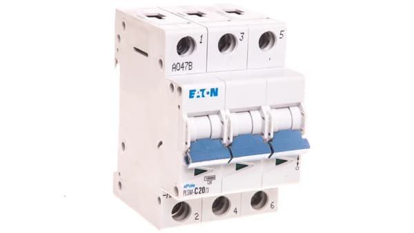Eaton strømafbryder PLSM-C20/3-MW 3P C 20A 10kA AC - 242475