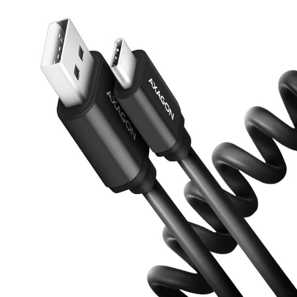 Axagon USB-A USB-kabel - USB-C 0,6 m Svart (BUCM-AM10TB)