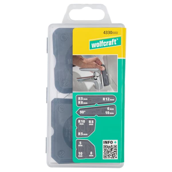 Wolfcraft Sæt med terninger, fliser til glasering af silikonefuger 4 stk. Wolfcraft.
