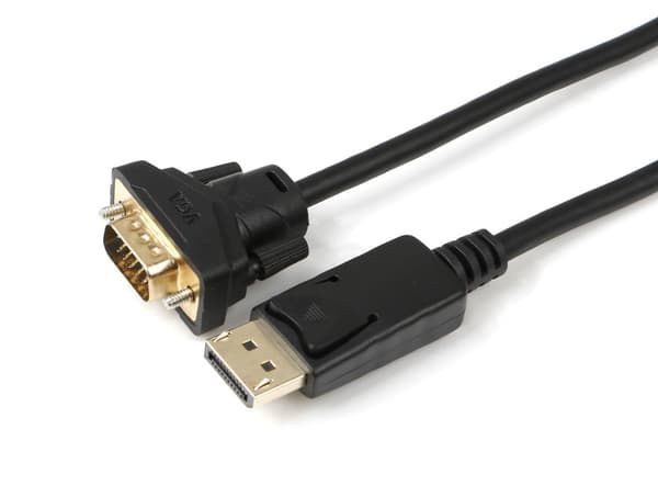 MicroConnect Displayport til VGA-kabel 2m Displayport version 1.2, sort understøtter (1920 x 1080P)