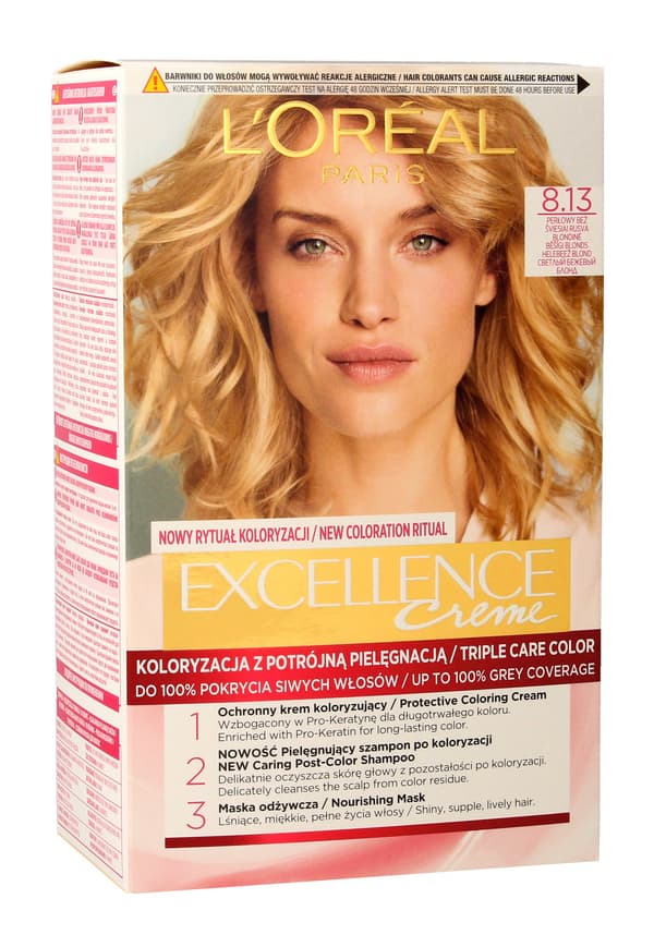 L'Oreal Paris Excellence Creme -hiusväri 8.13 helmi ilman
