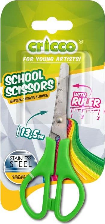 Skolesaks med lineal 13,5cm CRICCO