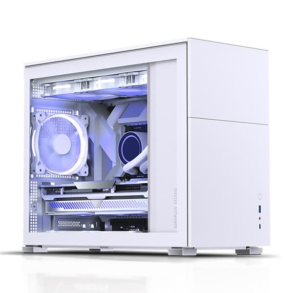 Jonsbo D31 Micro-ATX Kabinet, Hærdet Glas - hvid