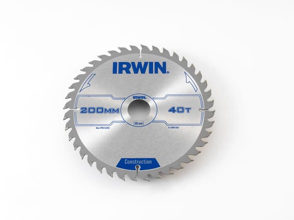 CIRKELSÅG 200x30x2,5mm 40z ATB CONSTRUCTION IRWIN