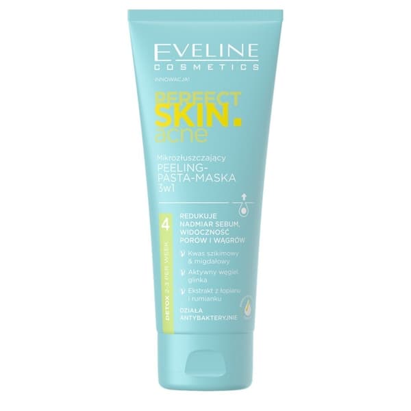 Eveline Perfect Skin.acne Mikro-eksfolierende Peeling-Paste Maske 3i1 75ml