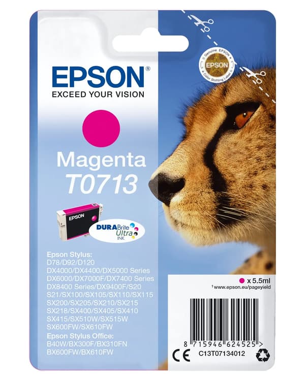 Epson T0713 - magenta - original - blækpatron