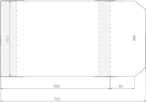 Justerbart omslag 265x465mm (50 stk)