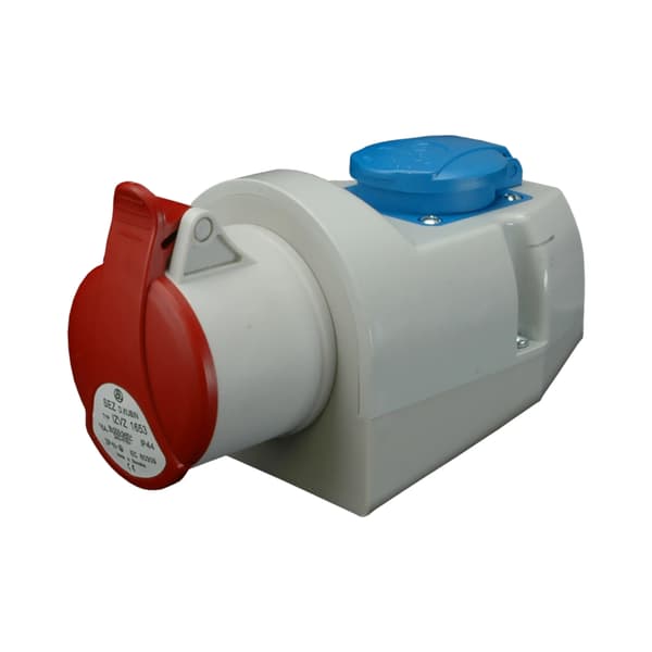Seinäpistorasiat 16A/5P+16A/2P+Z,250V/400V, IP44