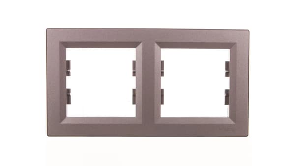 Schneider Electric Ramme 2 gange horisontal stål (EPH5800262)