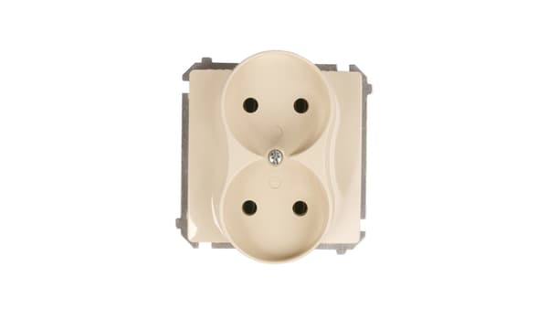 Kontakt-Simon kaksoispistorasian perusmoduuli b/u 16A IP20 beige - BMG2M.01/12
