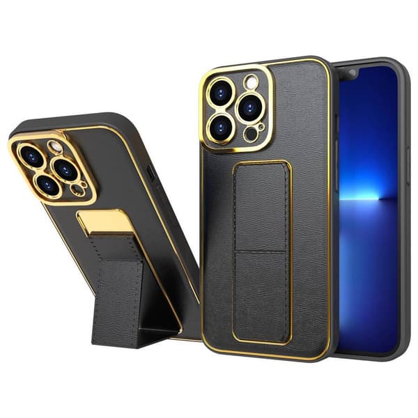 Nyt Kickstand Cover til iPhone 13 Pro Max med stativ sort