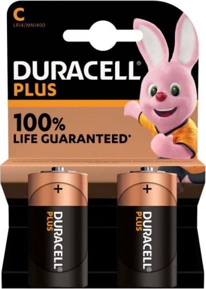 Duracell Battery Plus LR14 2 kpl