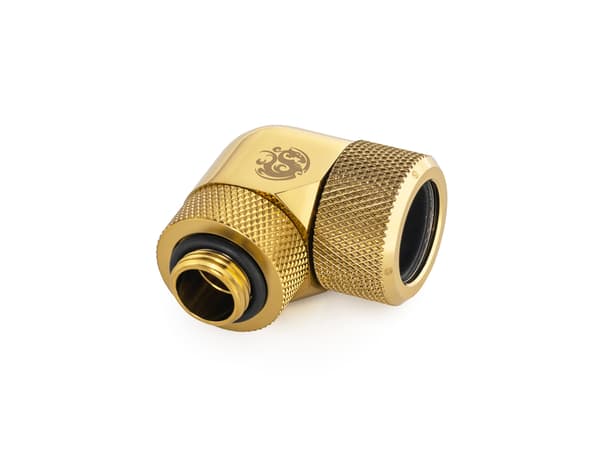 Bitspower Advanced Multi-Link Adapterkopplingar 90 grader G1/4 tum AG för hårda rör 16 mm AD - roterande, mässing