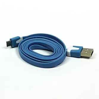 USB Logo USB-A-kabel - MicroUSB 1 m Blå
